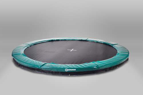 12SPRINGS InGround trampoline - 430 cm - groen